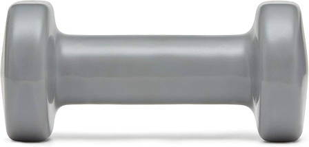 Гантелі для фітнесу гантелі гантелі спортивні нерозбірні фітнес гантелі вініл Reebok Dumbbells 2 шт по 2 кг сірі, фото 3