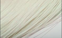 Шнур білий перламутровий 1мм (100м)