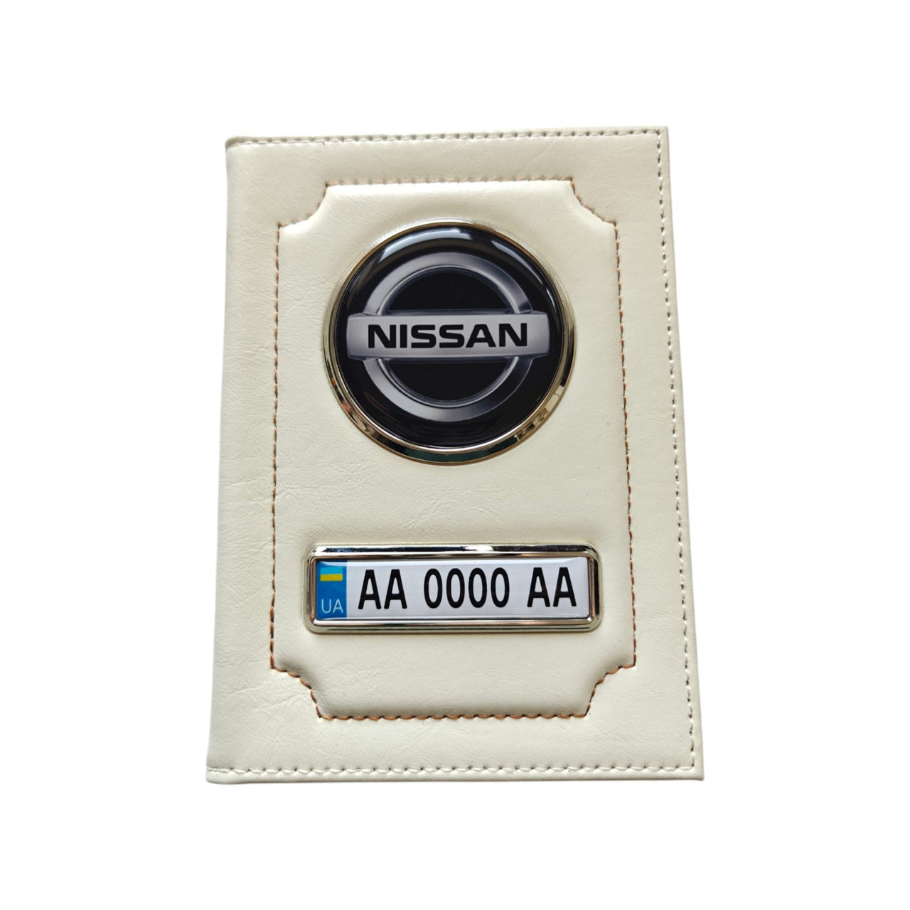 Обкладинка для автодокументів Nissan, біла