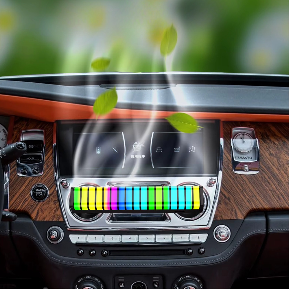 Ароматизатор у машину F1 Автомобільний ароматизатор з RGB підсвічуванням у вигляді ритму Освіжувач з підсвічуванням