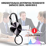 Цифровий диктофон міні брелок 2в1 на 8 Гб голосова активація металевий Чорний, фото 5