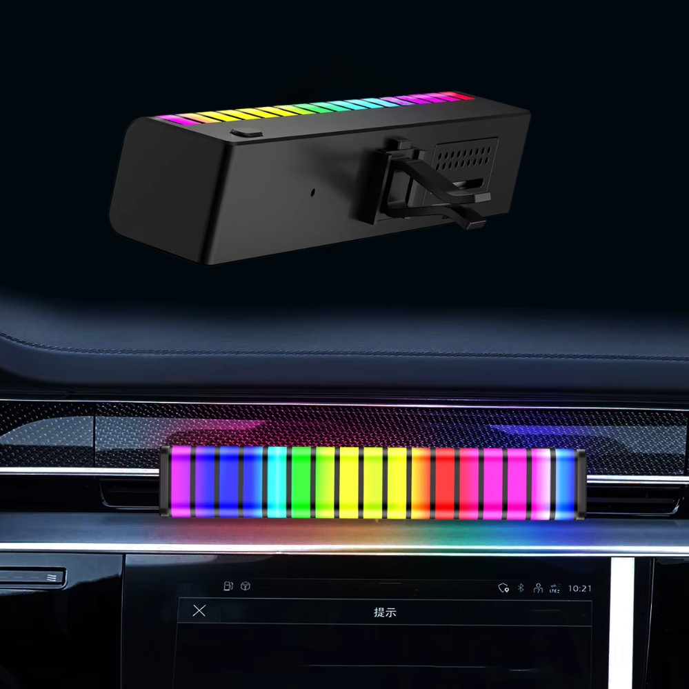 Автомобільний ароматизатор з підсвічуванням RGB у вигляді ритму Пахучка в машину Освіжувач на багаторазовий дефлектор