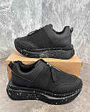 Чорні кросівки з трендовою підошвою, фото 2