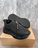 Чорні кросівки з трендовою підошвою, фото 4