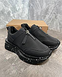 Чорні кросівки з трендовою підошвою, фото 7