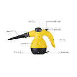 Ручний відпарювач, пароочисник Steam Cleaner DF-A001 жовтий компактний, фото 6