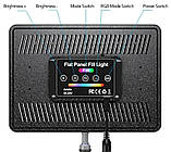 LED-лампа, студійне освітлення F99 RGB 22.5х16 см, фото 2