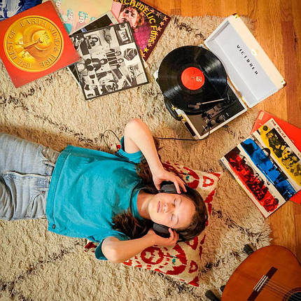 Вініловий програвач (грамофон) Victrola VSC 550BT Синій, фото 2