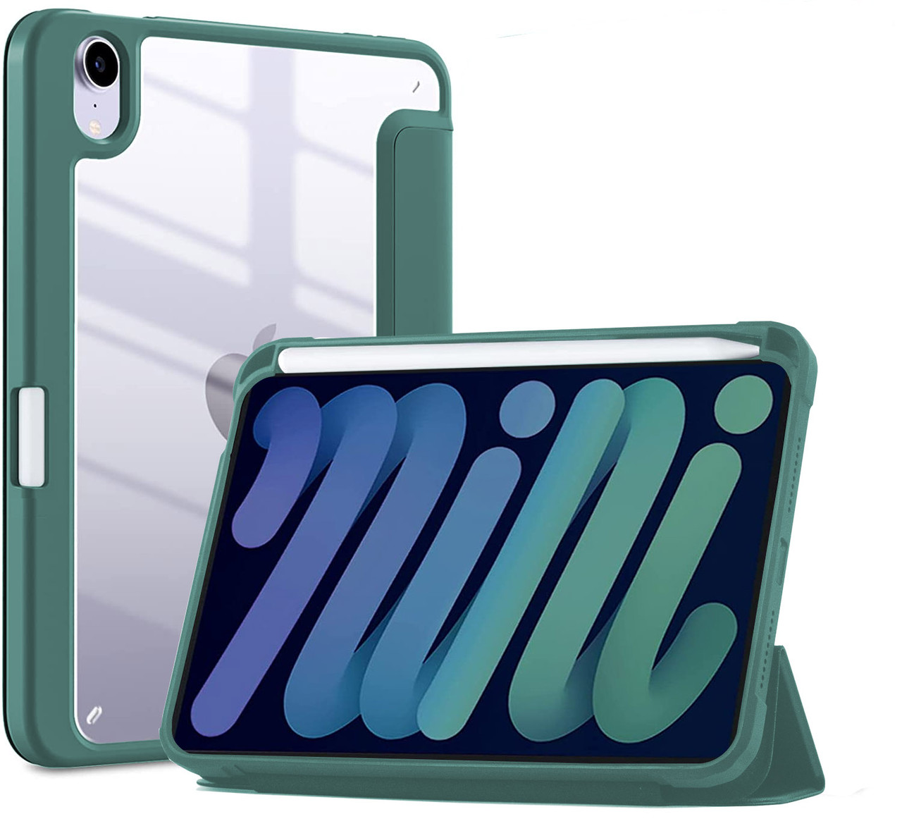 Чохол ZOYU Hybrid Case with Pencil Holder для Apple iPad mini 6 (2021) / mini 7 (2024) Dark Green, фото 1