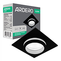 Вбудований неповоротний світильник Ardero DL2816 G5.3/MR16 чорний 80x80x32 мм