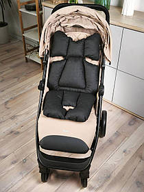 Матрац у дитячу прогулянкову коляску ортопедичний вкладиш в автокрісло і стільчик для годування BST чорний