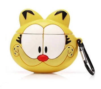 Чохол для AirPods 2/1 series - Garfield (Гарфілд) 3D, силіконовий