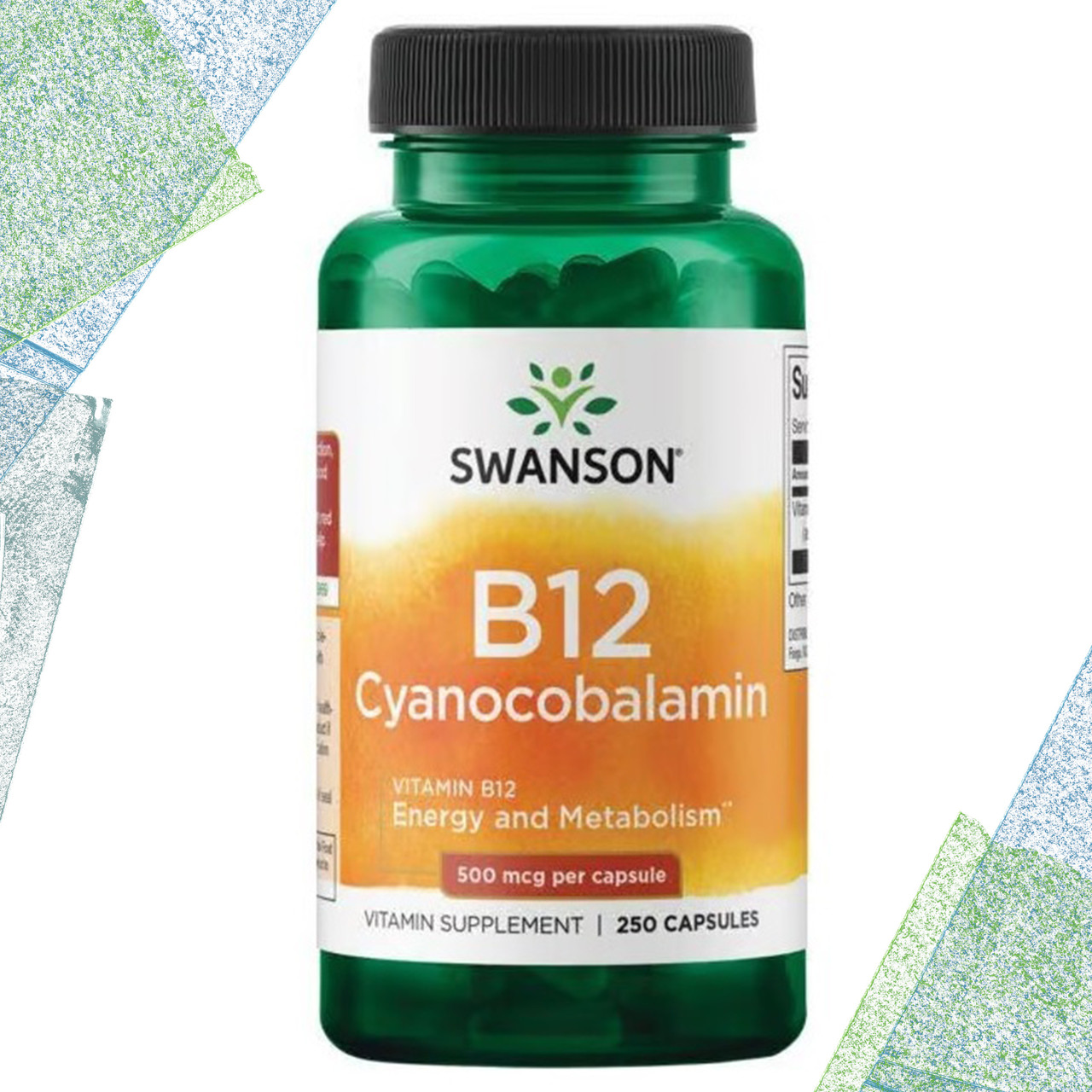 Swanson B12 Cyanocobalamin 500 мг 250 капсул