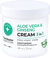 Крем для шкіри 3в1 Алое вера і женьшень від The Doctor Health&Care  250мл