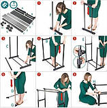 Стійка вішалка для одягу для підлоги, підлогова пересувна стійка для одягу на колесах MD1, фото 7