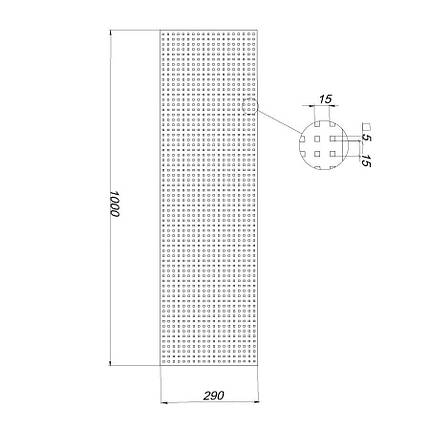 Перфорований аркуш для інструментів 29x100 см, білий, фото 3