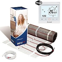 Тепла підлога DEVIcomfort (7,0 м2). Двожильний мат DTIR-150 з терморегулятором Ecoset PWT 002 Wi-Fi