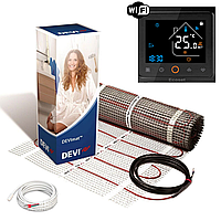 Тепла підлога DEVIcomfort (6,0 м2). Двожильний мат DTIR-150 з терморегулятором Ecoset PWT 002 Wi-Fi