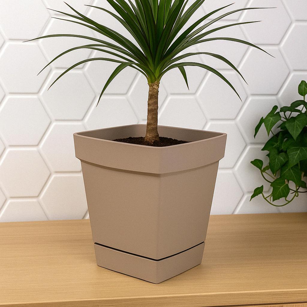 Квадратний квітковий горщик Капучино 17 л MODERN KRS-259 Karasu