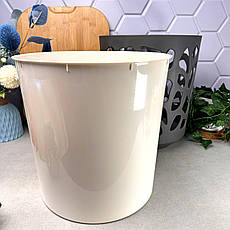 Горщик для квітів круглий 30 см Антрацит/Крем Lamela Дует, фото 3