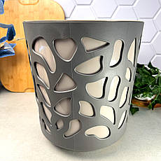 Горщик для квітів круглий 30 см Антрацит/Крем Lamela Дует, фото 4