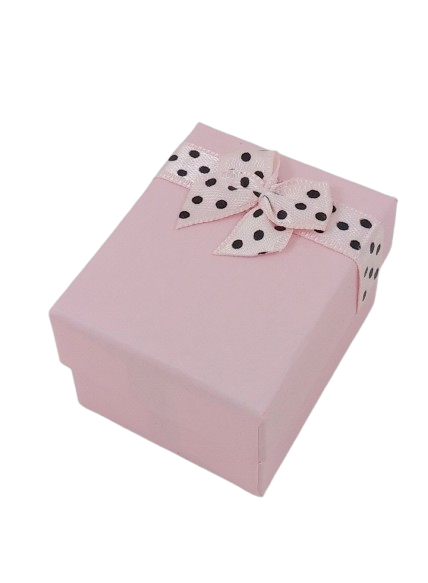 Картонний футляр для каблучки ТБ-100 рожевий, фото 1