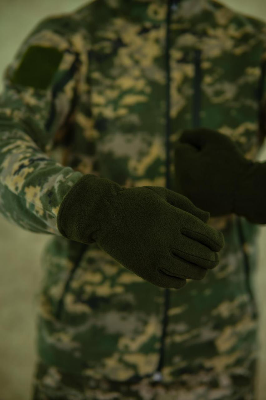 Рукавиці палі олива фліс, фото 1