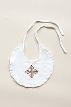 Слюнявчик з хрестиком для дівчинки