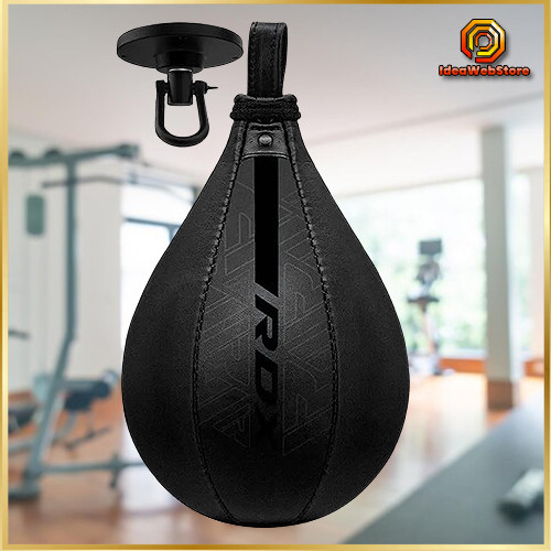 Пневмогруша боксерська RDX F6 KARA Speed Ball Matte Black з кріпленням Swivel Тренувальна груша для боксу та MMA