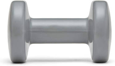 Гантелі для фітнесу гантелі гантелі спортивні нерозбірні фітнес гантелі вініл Reebok Dumbbells 2 шт по 4 кг сірі, фото 3