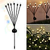 Комплект 2шт Садовий світильник із сонячною батареєю 70см, 6 ламп,Тепле світло / Газонний ліхтар для саду, фото 2
