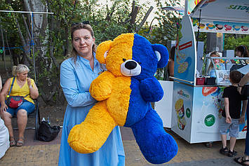 М'яка іграшка Ведмедик Патріот 120 см М'яка іграшка ведмідь великий М'яка іграшка для дітей