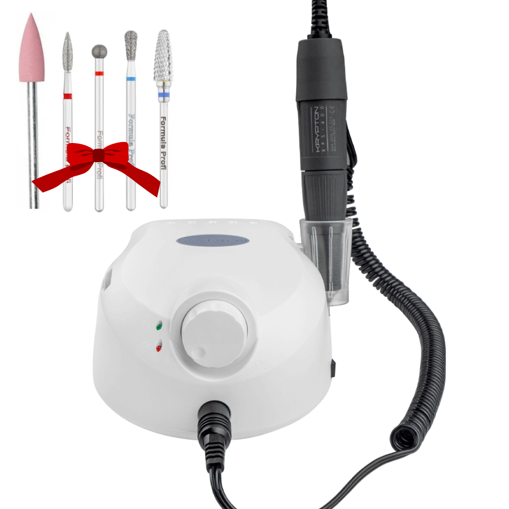 Фрезер для маникюра и педикюра KRYPTON XPS-400 WHITE/PURPLE 40 000 об, 65 вт., фото 1