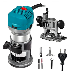 Ручний фрезер по дереву 2000 Вт, BOXER BX-218 / Електричний ручний фрезерний верстат / Фрезер мережевий