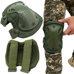 Тактичні наколінники зі швидкоз'ємом 2шт, Оливковий / Захисні наколінники військові / Захист на коліна