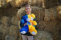 Мягкая игрушка Мишка Патриот 50 см Плюшевый мишка желто-синий Мягкая плюшевая игрушка Мягкие игрушки