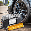 УЦІНКА! Відірвана ручка Автомобільний двопоршневий компресор 12V, 85л/хв, Air Compressor 628-4x4 / Повітряний компресор для авто, фото 4