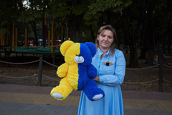 М'яка іграшка Ведмедик Патріот 75 см М'яка іграшка ведмежа М'яка іграшка ведмедик великий