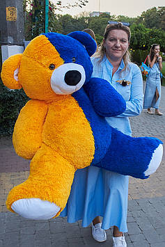 М'яка іграшка Ведмедик Патріот 150 см Ведмідь великий плюшевий Ведмедик 150 см М'яка велика іграшка