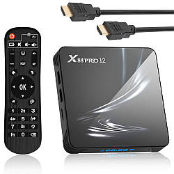 Смарт приставка 4/128GB, Android 12 + Пульт, X88 Pro 12 / ТВ приставка / Андроид приставка для телевизора