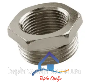 Редукція (футорка) латунна 1/2"х3/4" (різьба внутрішня / зовнішня), фото 1