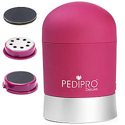 Апарат для педикюру, з 2 насадками, від батарейок, PEDI PRO Deluxe / Електрична пемза для ніг / Електропемза