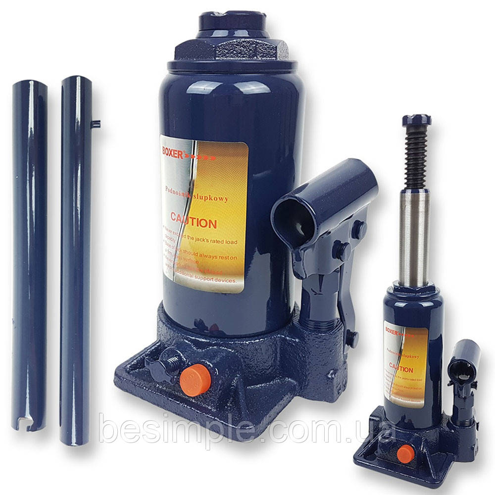 Домкрат пляшковий до 12 Тонн (21,5-40 см) BX-445 / Гідравлічний домкрат для авто / Домкрат автомобільний, фото 1