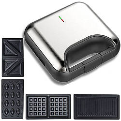 Мультимейкер 4в1, 1000W, від мережі, СВ-1088 / Вафельниця / Бутербродниця / Електрогриль / Сендвічниця