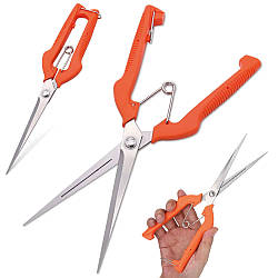 Секатор для квітів та овочів 22,4 см / Садові ножиці для обрізки квітів / Ручний секатор для саду