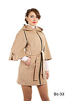 Демісезонне жіноче пальто модне середньої довжини Вс-33Т