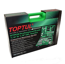 Набір інструменту 97ед 1/2,1/4 комбінований у кейсі TOPTUL GCAI9701, фото 4
