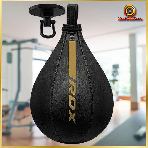 Пневмогруша боксерська RDX F6 KARA Speed Ball Matte Golden з кріпленням Swivel Тренувальна груша для боксу та MMA
