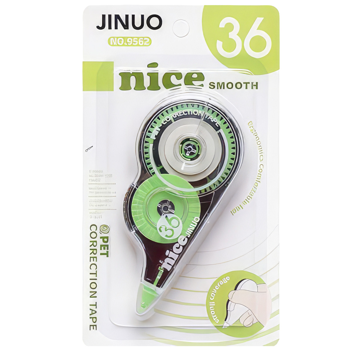 Коректор стрічковий у пластиковому корпусі 36 метрів JINUO 9562 ширина 5мм, фото 1