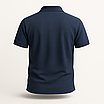 Чоловіча темно-синя футболка-поло Lacoste з преміальної тканини лакоста з вишитим логотипом, фото 2